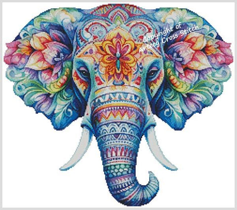 Elephant Mandala 4 (Large) - Artecy Cross Stitch