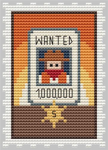 The Most Wanted Bandit Stamp - Cute Embroidery by Kate