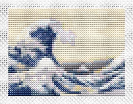 The Great Wave Off Kanagawa (Miniature Chart) - Art of Stitch, The