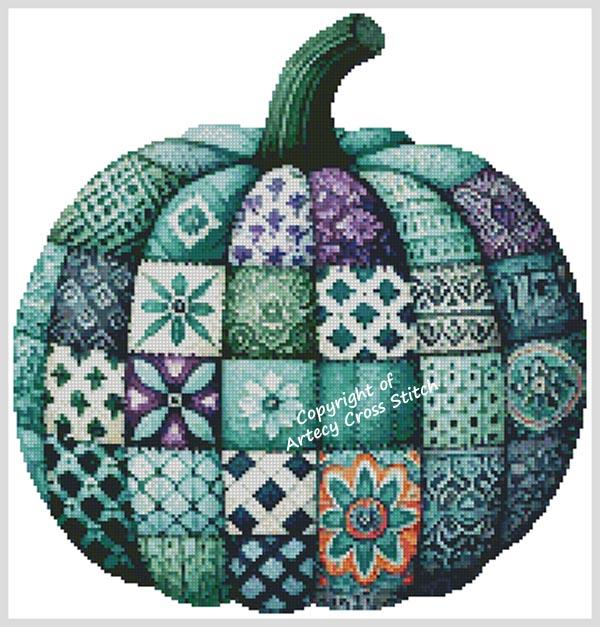 Patchwork Pumpkin 2 - Artecy Cross Stitch