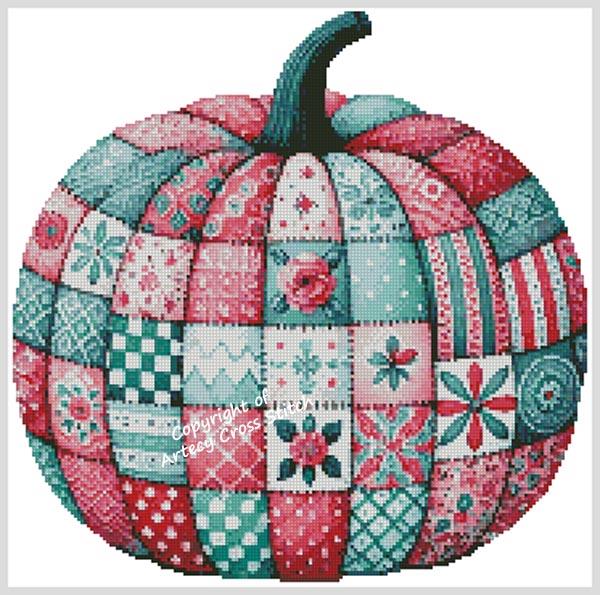 Patchwork Pumpkin 3 - Artecy Cross Stitch