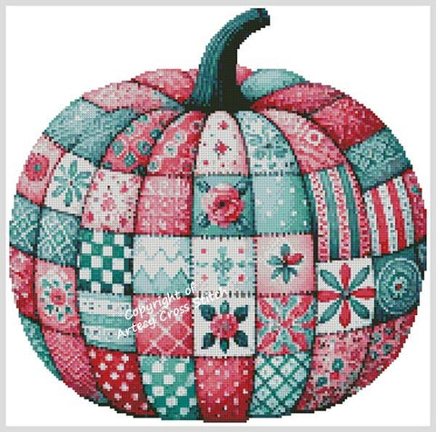 Patchwork Pumpkin 3 - Artecy Cross Stitch