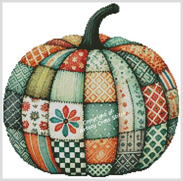 Patchwork Pumpkin 4 - Artecy Cross Stitch