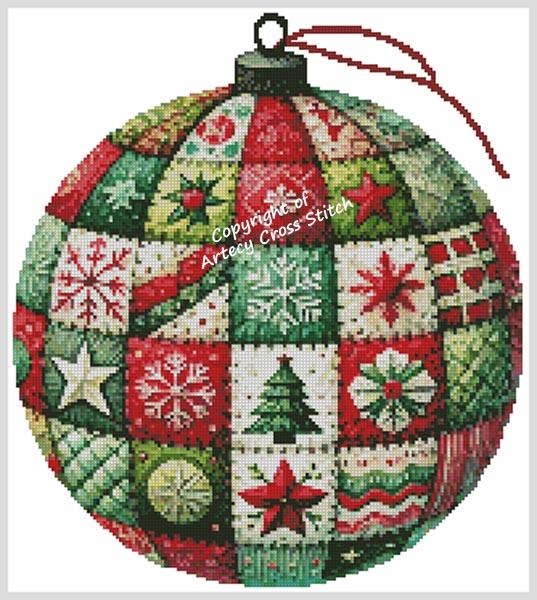 Patchwork Bauble 1 - Artecy Cross Stitch