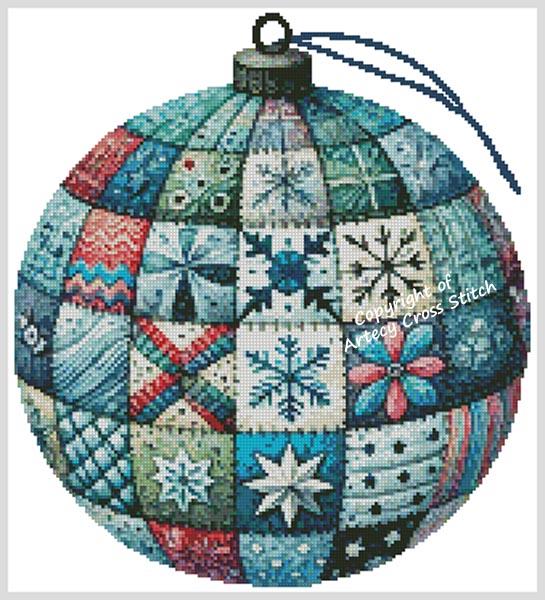 Patchwork Bauble 2 - Artecy Cross Stitch
