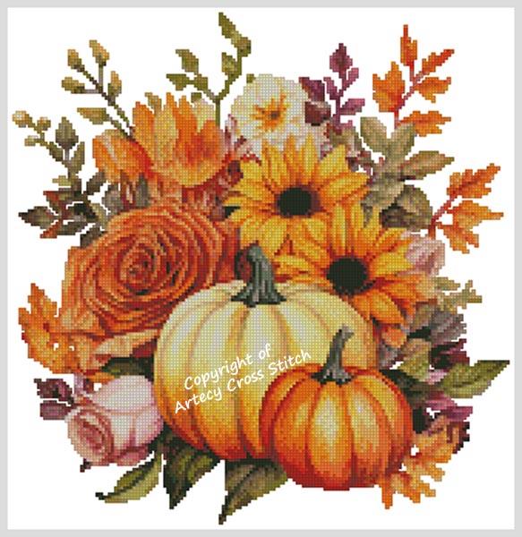 Autumn Arrangement 3 - Artecy Cross Stitch