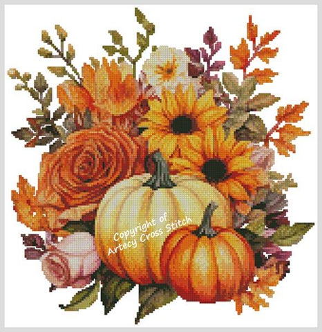 Autumn Arrangement 3 - Artecy Cross Stitch