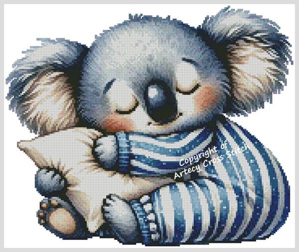 Sleepy Koala - Artecy Cross Stitch