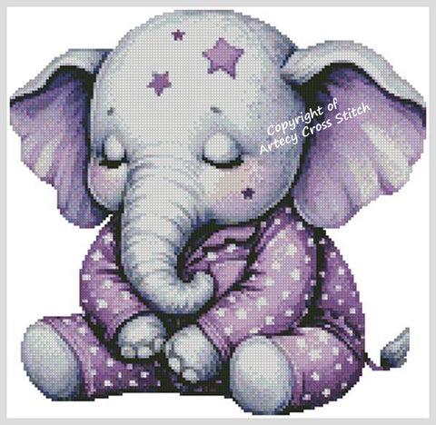Sleepy Elephant - Artecy Cross Stitch