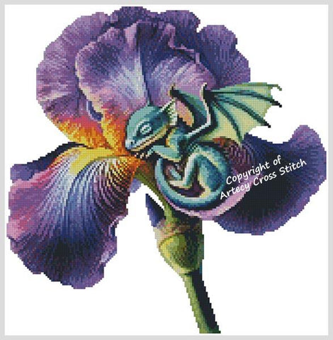 Dragon Iris - Artecy Cross Stitch