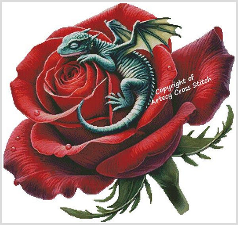 Dragon Rose (Large) - Artecy Cross Stitch