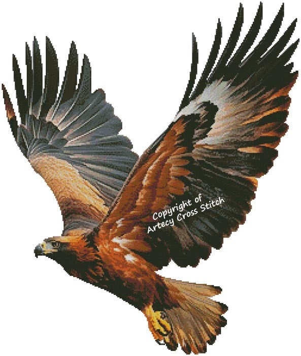 Wedge-Tailed Eagle Flying - Artecy Cross Stitch