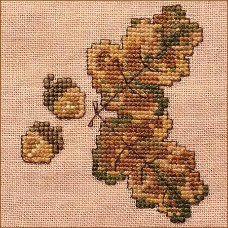 Autumn Leaves Wall Quilt Block D - Cross-Point Designs