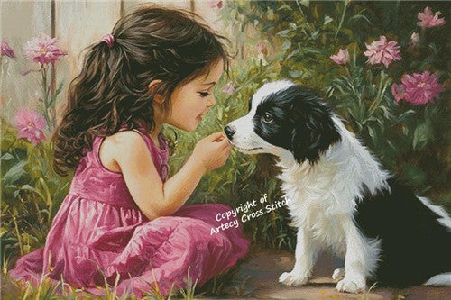 Puppy Love (Large) - Artecy Cross Stitch