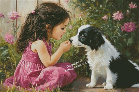 Puppy Love (Large) - Artecy Cross Stitch