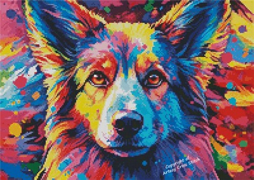 Mini Bright Dog - Artecy Cross Stitch