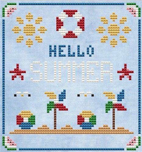 Hello Summer - Cute Embroidery by Kate