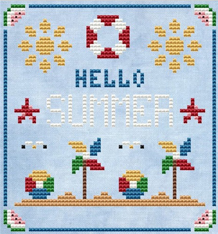 Hello Summer - Cute Embroidery by Kate