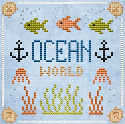 Ocean World - Cute Embroidery by Kate
