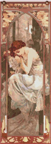 Evening Reverie By Alphonse Mucha - Art of Stitch, The