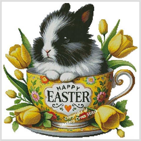 Yellow Bunny Cup - Artecy Cross Stitch