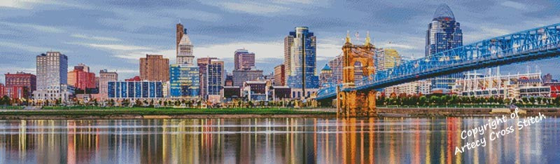Cincinnati Skyline - Artecy Cross Stitch