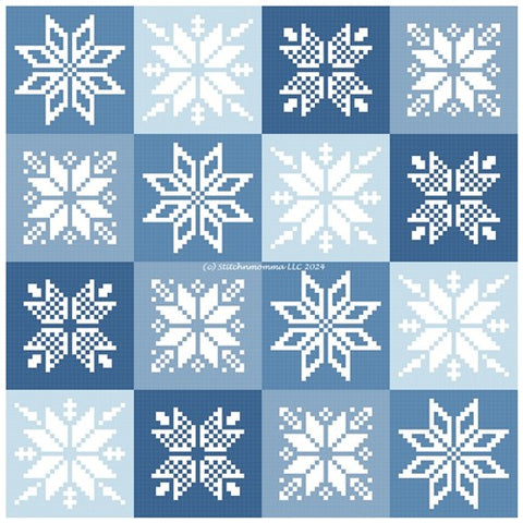 Scandinavian Snowflake Quilt - Stitchnmomma