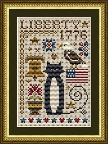 Cat Tales Collection: Liberty Cat Patriotic - Happiness Is  HeartMade