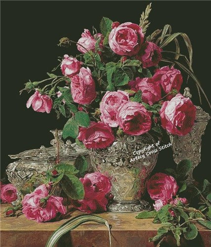 Roses Painting (Large) - Artecy Cross Stitch