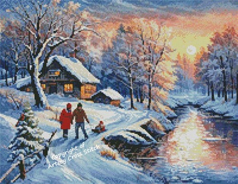 Mini Snow River - Artecy Cross Stitch