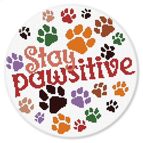 Stay Pawsitive - Alessandra Adelaide Needleworks