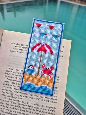 Beach Bookmark - Cute Embroidery by Kate