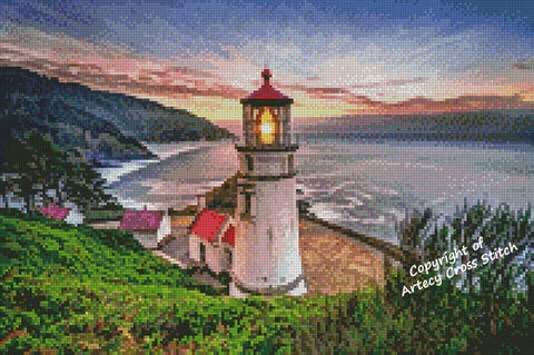 Mini Heceta Head Lighthouse - Artecy Cross Stitch