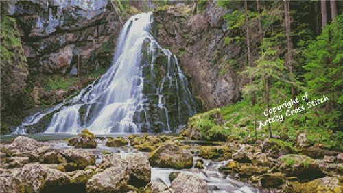 Gollinger Waterfall 2 - Artecy Cross Stitch