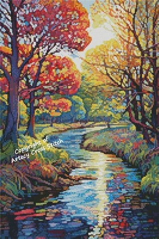 Mini Abstract Landscape - Artecy Cross Stitch