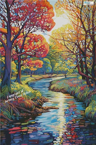Abstract Landscape (Large) - Artecy Cross Stitch