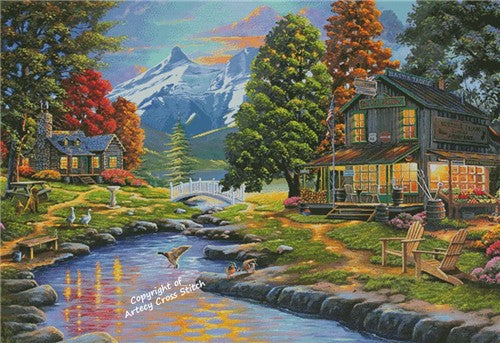 Going To The Sun View (Large) - Artecy Cross Stitch