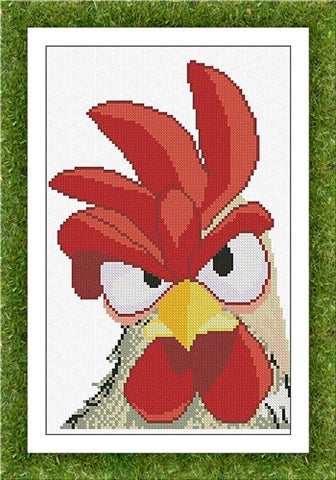 Portrait Of Courtyard: Rooster - Alessandra Adelaide Needleworks