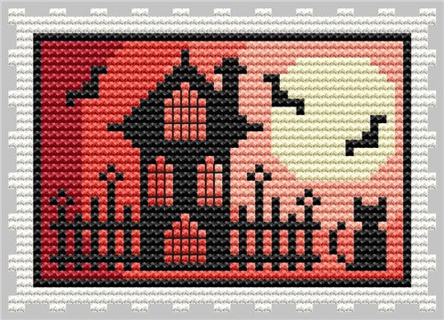 Red Halloween Stamp - Cute Embroidery by Kate