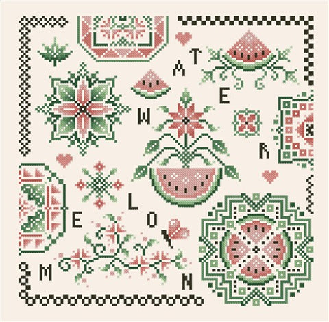 Watermelon Quaker Sampler - Kitty & Me Designs