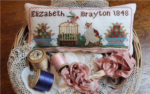 Elizabeth Brayton's Cushion 1848 - Crowsfeetstitching