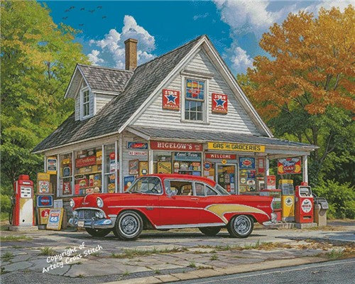 Country Gas And Grocery (Large) - Artecy Cross Stitch