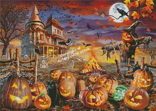 Halloween Spooky Pumpkins - Artecy Cross Stitch
