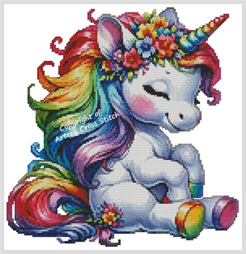 Rainbow Unicorn 2 - Artecy Cross Stitch