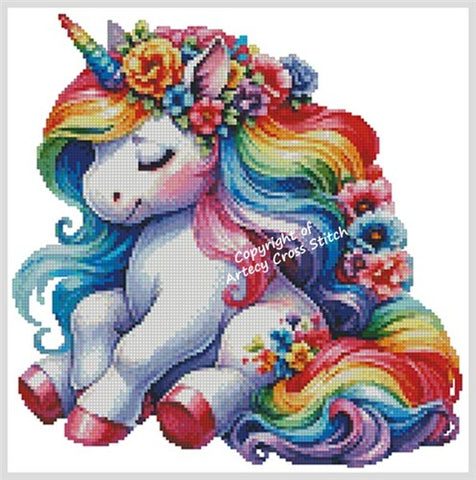 Rainbow Unicorn 4 - Artecy Cross Stitch