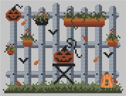 Halloween Garden - Cute Embroidery by Kate