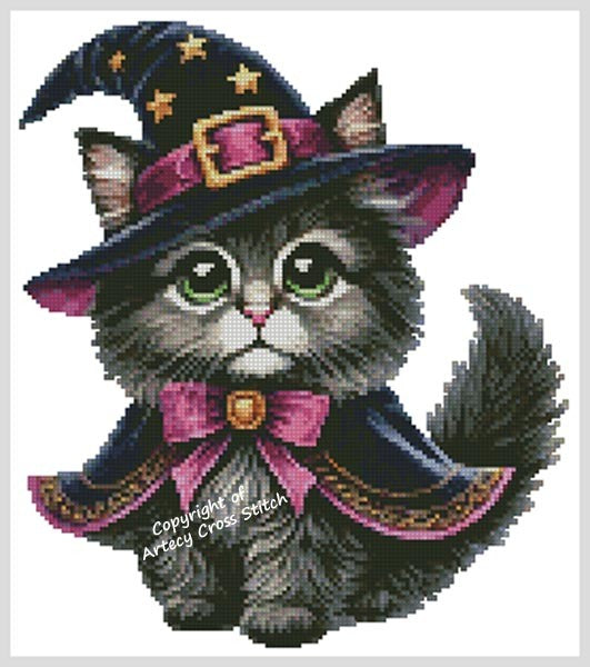 Witch Cat 1 - Artecy Cross Stitch