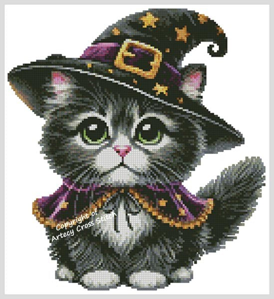 Witch Cat 2 - Artecy Cross Stitch