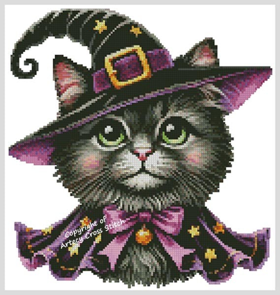 Witch Cat 3 - Artecy Cross Stitch