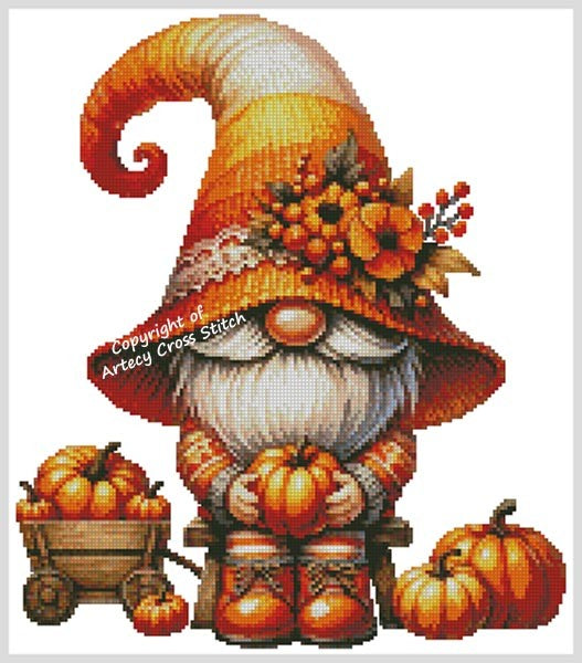 Autumn Gnome 2 - Artecy Cross Stitch
